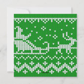 Cartes Pour Fêtes Annuelles Chaudron moche Le Père Noël traîne et rennes (Dos)