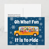 Cartes Pour Fêtes Annuelles Chauffeur d'autobus de Noël Aide Merci (Devant / Derrière)