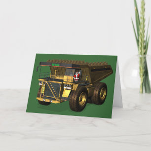 Cartes Pour Fêtes Annuelles Chauffeur de camion de vidage géant Santa Claus