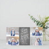 Cartes Pour Fêtes Annuelles Chauffez les souhaits ces vacances 4-Photo marqué (Debout devant)