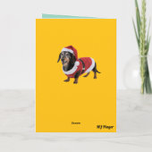 Cartes Pour Fêtes Annuelles Chaussette de Noël de teckel (Dos)