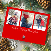 Cartes Pour Fêtes Annuelles Chaussettes de Noël en aquarelle Photo Collage