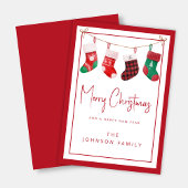 Cartes Pour Fêtes Annuelles Chaussettes Joyeux Noël