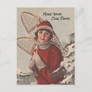Cartes Pour Fêtes Annuelles Chaussures À Neige Faites Votre Propre Chemin ! PC