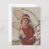 Cartes Pour Fêtes Annuelles Chaussures à neige Mettez vos chaussures sur des P (Devant / Derrière)