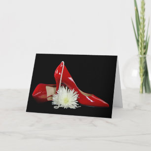 Cartes Pour Fêtes Annuelles Chaussures rouges