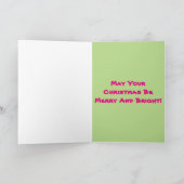 Cartes Pour Fêtes Annuelles Chaux Green & Pink Jingle Bowles de Noël Arbre de (Intérieur)