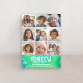 Cartes Pour Fêtes Annuelles Chaux Turquoise Retro Cravate-Dye - Photo Joyeux N