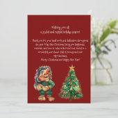 Cartes Pour Fêtes Annuelles Cheeky Christmas Troll et Tree Delight (Debout devant)