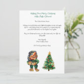 Cartes Pour Fêtes Annuelles Cheeky Christmas Troll et Tree Delight (Debout devant)