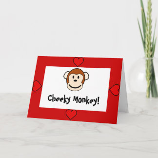 Cartes Pour Fêtes Annuelles Cheeky Singe Valentine's Card