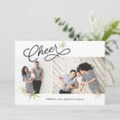 Cartes Pour Fêtes Annuelles Cheer étoilé | Deux photos (Debout devant)