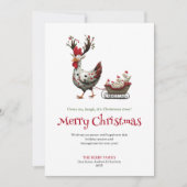Cartes Pour Fêtes Annuelles Cheerful Chickens Quirky Christmas Greeting Card (Devant)