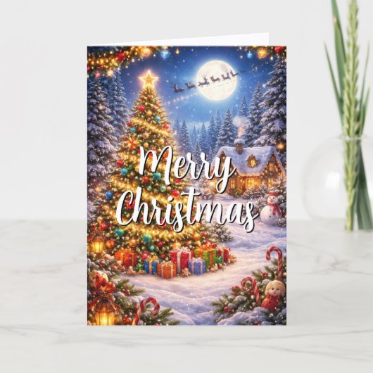 Cartes Pour Fêtes Annuelles Cheerful Christmas card with custom message (Devant)