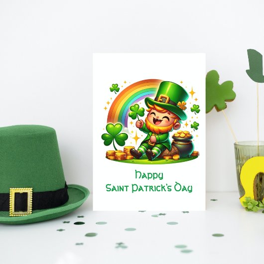 Cartes Pour Fêtes Annuelles Cheerful Leprechaun : Fête de la Saint Patrick