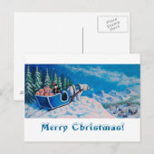 Cartes Pour Fêtes Annuelles Cheerful Penguin (Devant / Derrière)