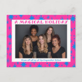 Cartes Pour Fêtes Annuelles Cheerful Stars Pink Blue Christmas Custom Business (Devant)