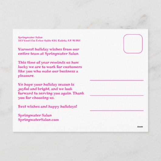 Cartes Pour Fêtes Annuelles Cheerful Stars Pink Christmas Custom Business (Dos)