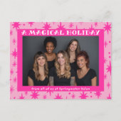 Cartes Pour Fêtes Annuelles Cheerful Stars Pink Christmas Custom Business (Devant)