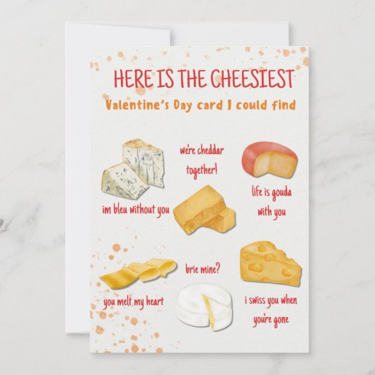Cartes Pour Fêtes Annuelles Cheesiest Funny Valentine's Day Card (Devant)