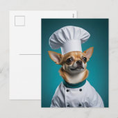 Cartes Pour Fêtes Annuelles Chef Chihuahua (Devant / Derrière)