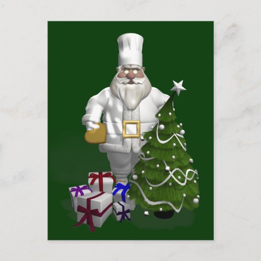 Cartes Pour Fêtes Annuelles Chef du Père Noël doux (Devant)