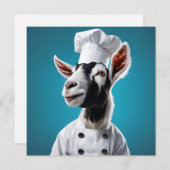 Cartes Pour Fêtes Annuelles Chef Goat (Devant / Derrière)