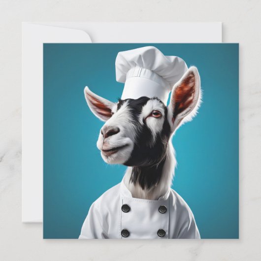 Cartes Pour Fêtes Annuelles Chef Goat (Devant)
