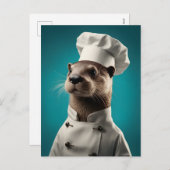 Cartes Pour Fêtes Annuelles Chef Otter (Devant / Derrière)