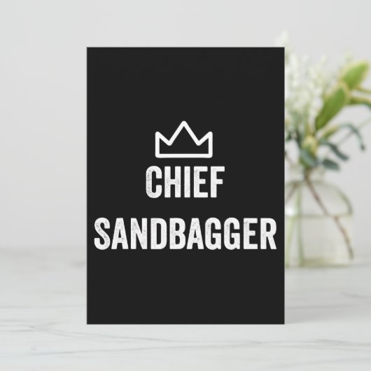 Cartes Pour Fêtes Annuelles Chef Sandbagger Golf mème Bjj Chess Sandbag (Debout devant)