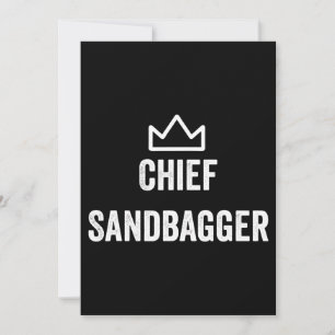 Cartes Pour Fêtes Annuelles Chef Sandbagger Golf mème Bjj Chess Sandbag
