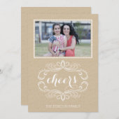 Cartes Pour Fêtes Annuelles Chefs artisanal papier rustique Noël photo plat (Devant / Derrière)