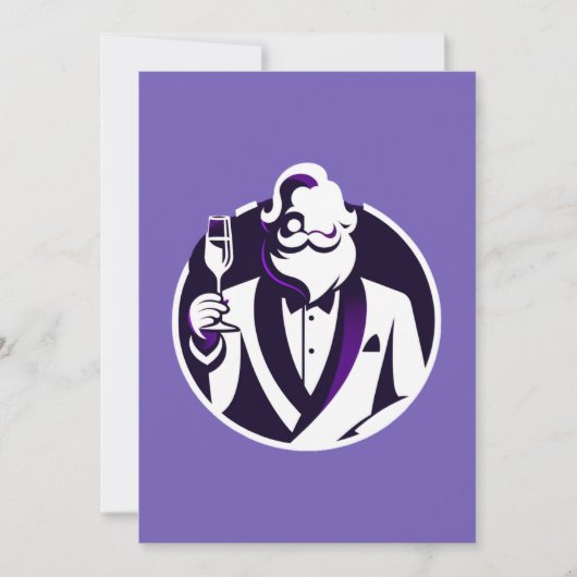 Cartes Pour Fêtes Annuelles Chefs de Père Noël T-Shirt - Classy Holiday Toast (Devant)