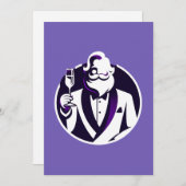 Cartes Pour Fêtes Annuelles Chefs de Père Noël T-Shirt - Classy Holiday Toast (Devant / Derrière)