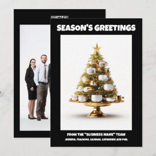 Cartes Pour Fêtes Annuelles Chefs Noël arbre vacances traiteur d'affaires