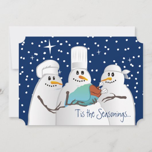 Cartes Pour Fêtes Annuelles Chefs sages neigers dinde cuisine bébé Noël (Devant)