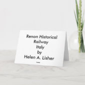 Cartes Pour Fêtes Annuelles Chemin de fer historique Renon (Dos)
