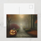 Cartes Pour Fêtes Annuelles Chemin de lanterne Jack-O' avec Halloween Déplaisa (Devant / Derrière)