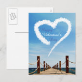 Cartes Pour Fêtes Annuelles Chemin sans fin Coeur Cloud Saint Valentin (Devant / Derrière)