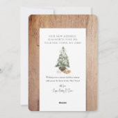 Cartes Pour Fêtes Annuelles Cheminée Arbre Noël Fox Aquarelle Nouveau Accueil  (Dos)