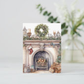 Cartes Pour Fêtes Annuelles Cheminée de fer de Noël (Debout devant)