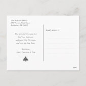 Cartes Pour Fêtes Annuelles Cheminée de fer de Noël (Dos)