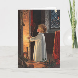 Cartes Pour Fêtes Annuelles Cheminée de Noël, Stockage et vacances pour enfant