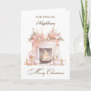 Cartes Pour Fêtes Annuelles Cheminée de Noël Voisins