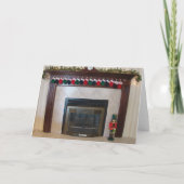 Cartes Pour Fêtes Annuelles Cheminée/foyer de Noël (Dos)