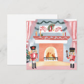 Cartes Pour Fêtes Annuelles Cheminée noires de Noël | Joyeuse aquarelle (Devant / Derrière)