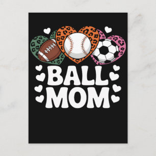 Cartes Pour Fêtes Annuelles Chemise de maman de balle à impression de léopard