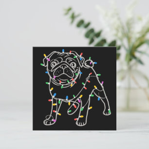 Cartes Pour Fêtes Annuelles Chemise de Noël Arbre de Noël Pug Dogs Xmas Animal