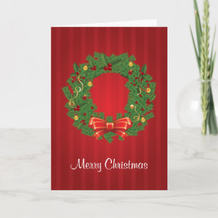Cartes Pour Fêtes Annuelles Chemise de Noël Vert et Rouge
