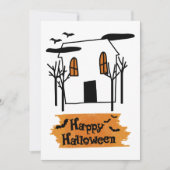 Cartes Pour Fêtes Annuelles Chemise drôle de maison hantée Halloween (Devant)